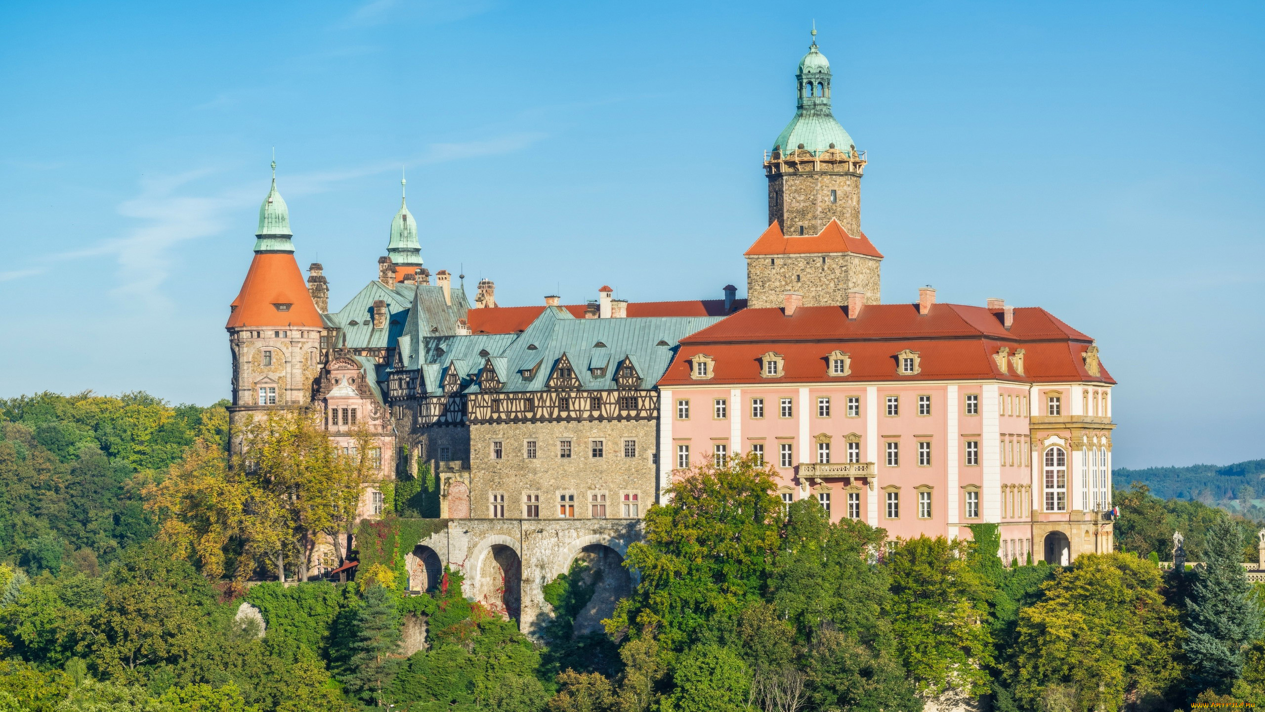 ksiaz castle, poland, ,  , ksiaz, castle